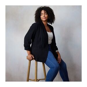 Black Open Front Blazer by Lauren Conrad size 2x